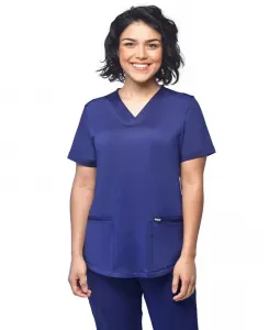 Женский халат для йоги из нейлона и спандекса с V-образным вырезом, размер S, темно-синий Medichic