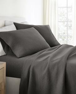 Комплект постельного белья из хлопкового трикотажа, 4 предмета, размер King ienjoy Home, Gray