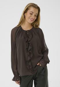 Блуза Kaffe KAMILA CHIFFON BLOUSE, Black Coffee/Black