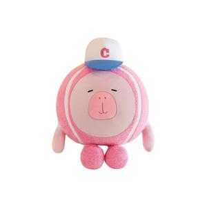 Мягкая игрушка капибара в виде мультяшного круглого мяча, высота 30см/45см/60см FGHGF, розовый