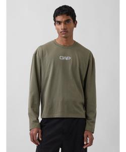 (U) Укороченная футболка свободного кроя с логотипом GAP