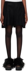 Шорты из шерсти «Мелтон» sacai, черный