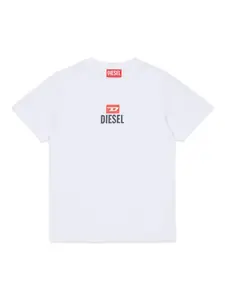 Футболка D-Diesel с логотипом Diesel Kids, белый