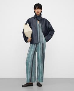 Куртка из жатой ткани с принтом