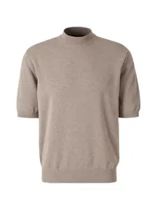 Футболка с короткими рукавами и воротником-гольф Zanone, бежевый