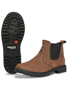 PAULGOS Мужские ботинки челси, ботильоны, туфли темно-коричневого цвета