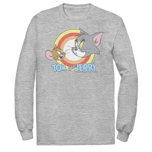 Мужская футболка с изображением лица и логотипом Tom & Jerry Licensed Character