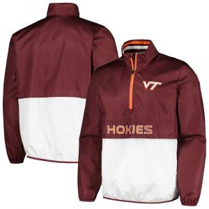 Мужская футболка G-III Sports от Carl Banks Maroon Virginia Tech Hokies Cornerman с молнией до половины, цвет Vat Red