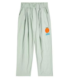 Хлопковые брюки с вышивкой Jellymallow, серый