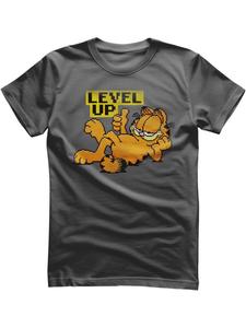 Футболка Garfield Level Up T-Shirt серого цвета Garfield