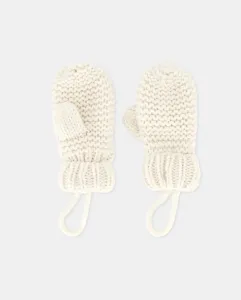 Вязаные манжеты для координированного детского комплекта Baby El Corte Inglés, экрю