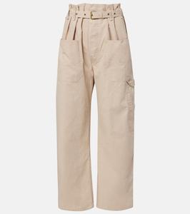Хлопковые брюки-карго Матильда Marant Etoile, экрю