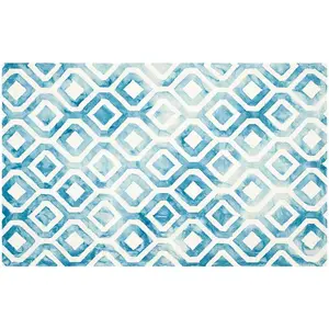 Ковер Arlo с решеткой, окрашенный методом погружения в шерсть Safavieh, мультиколор, 244x305 см