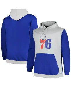 Мужской королевский синий, серебристый Philadelphia 76ers Big and Tall Primary Arctic толстовка с капюшоном Fanatics