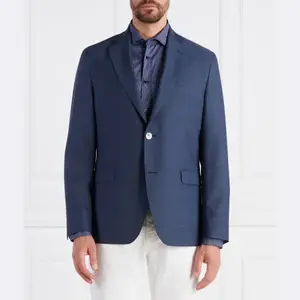 Элегантная шерстяная куртка Fogerty стандартного кроя Oscar Jacobson, синий