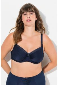 Бюстгальтер Ulla Popken SPITZENKANTE, Midnight Blue/Multi-Coloured