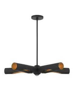 Люстра Novato на 5 ламп Livex, black
