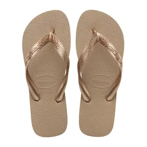 Женские шлепанцы Havaianas на верхнем бретеле, золотой