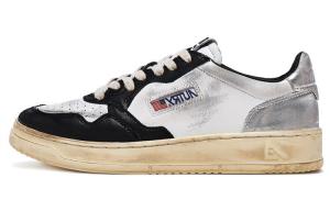 Medalist кожаный с низкой потертостью белый черный серебристый Autry