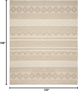 SAFAVIEH Natura Collection ковер, 305 x 427 см, Beige & Ivory, ручной работы Moroccan Boho Tribal из шерсти и хлопка, идеален для помещений с высокой проходимостью в гостиной, спальне (NAT102B)