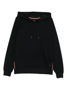 Худи с полосатыми вставками Paul Smith, черный