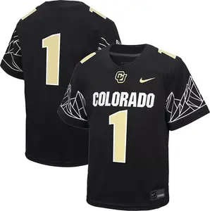 Nike Toddler Colorado Buffaloes #1 Черный Dri-FIT Реплика домашнего футбола Джерси