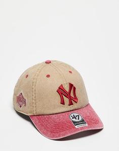 47 Brand Oaklands Athletics текстурированная кепка с контрастным козырьком, многоцветная красная