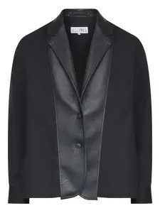 Пиджак с контрастными лацканами Mm6 Maison Margiela, черный