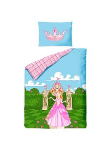 Комплект постельного белья из перкаля, 2 предмета, 100x135 см, дизайн Принцесса в розовом цвете JACK, 100x135 см