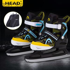 HEAD Коньки для фигурного катания OVER HEELS детские австрийские, регулируемые, теплые, для начинающих, с сумкой Heid, черные, размер M [36-41], длина стопы 20,5-25 см