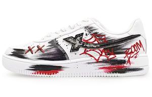 XTEP Кроссовки Air Force One с низким верхом для скейтборда, износостойкие, противоскользящие, мужские, черные, белые, красные