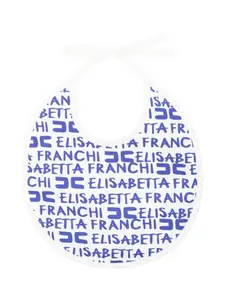 Нагрудник с логотипом Elisabetta Franchi La Mia Bambina, белый