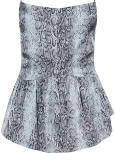 GANNI топ со змеиным принтом, синий