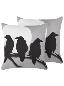 Декоративная подушка Beliani 2er Set Deko ORADEA, цвет grau/weiß/schwarz