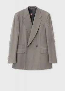 Двубортный жакет из шерстяной кашемировой фланели