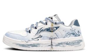 Мужские низкие кроссовки для скейтбординга с противоскользящей подошвой, амортизацией и устойчивостью к истиранию LINING, cyan