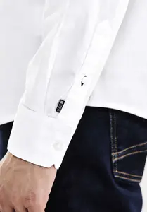 STREET ONE МУЖСКАЯ рубашка с длинными рукавами, из чистого хлопка Street One Men, белый