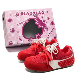 Водонепроницаемые, мягкие, сбалансированные, низкие, повседневные туфли для женщин Circle small, Rose Red