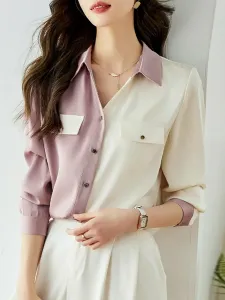 Женские топы с двухцветными цветовыми блоками Doux Belle, цвет Pink