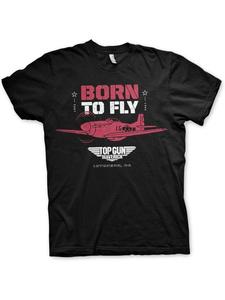 Футболка Born To Fly Big Tall T-Shirt черного цвета TOP GUN