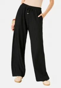 Широкие брюки с волнистой текстурой, укороченного кроя. Friends Like These, Black