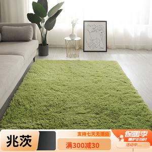 Y U-LIVE Ковер 100х200 см для спальни/гостиной, зимний, в скандинавском стиле, из длинноволокнистого материала, теплый, однотонный травянисто-зеленый