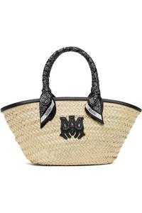 Микро-сумка из рафии Amiri, черный