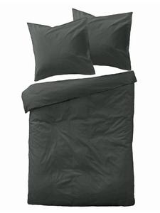 Jack Комплект постельного белья Mako из двух предметов, атлас, 135x200 см, однотонный, антрацитовый цвет