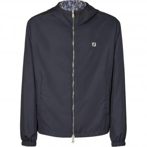 FENDI Куртка с капюшоном и логотипом, Dark Gray