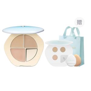 Трехцветная палитра консилера увлажняющая осветляющая выравнивание тона кожи пуховый диск 5г TIMAGE