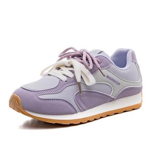 WARRIOR Женские противоскользящие дышащие повседневные кеды устойчивые к истиранию фиолетовые, цвет Purple