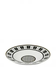 Глубокая тарелка Optical с геометричным узором (30 см) Baci Milano, белый