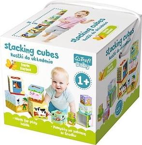 КУБИКИ Кубики СТРОИТЕЛЬНЫЕ БЛОКИ НА ФЕРМЕ БАШНЯ-ПИРАМИДА Детские кубики Trefl