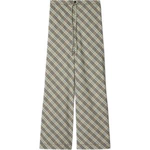 Хлопковые брюки в клетку Burberry, мультиколор